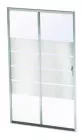 Paroi de douche 2 volets coulissants 120cm profilés chromés ERIS 2