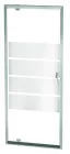 Paroi de douche porte pivotante 80cm profilés chromés ERIS 2