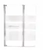 Pare-baignoire 2 volets 140x120cm 3 bandes blanches