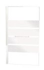 Pare-baignoire 1 volet 140x85cm 4 bandes givrées