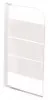 Pare-baignoire 1 volet 140x80cm 3 bandes blanches