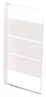 Pare-baignoire 1 volet 140x80cm 3 bandes blanches
