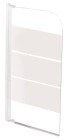 Pare-baignoire 1 volet 140x80cm 3 bandes blanches