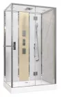 Cabine de douche accès de face avec toit 80x120cm