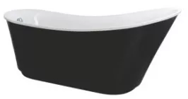 Baignoire îlot acrylique blanc avec extérieur noir
