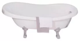 Baignoire îlot acrylique blanc pattes de lion