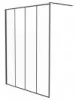 Paroi de douche fixe profilé noir verrière 140cm