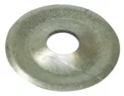 Rosace plate acier nickelé ø25