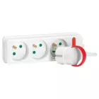 Bloc multiprise mobile avec cordon 4 prises