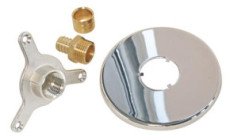Applique d'arrosage chromée avec raccord à glissement PER ø16 F15/21