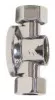 Applique MAL double avec écrou pour collet battu chromée ø14-15/21