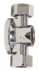 Applique MAL double avec écrou pour collet battu chromée ø14-15/21