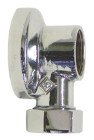 Applique MAL simple avec écrou pour collet battu chromée ø14-15/21