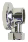 Applique MAL simple avec écrou pour collet battu chromée ø14-15/21