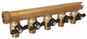 Collecteur mini-vannes 5 départs à portée plate MF20/27