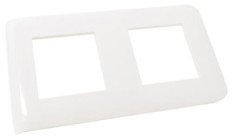 Plaque blanche mosaic 2 postes 4 modules - LEGRAND
