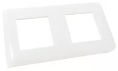 Plaque blanche mosaic 2 postes 4 modules - LEGRAND