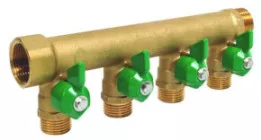 Collecteur minivannes vertes 4 départs 