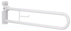 Barre d'appui rabatable acier blanc