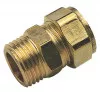 Raccord droit mâle et bicône laiton pour tube cuivre ø6-5/10