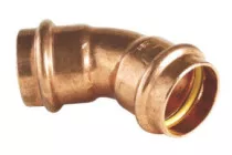 Coude 45° cuivre GAZ double femelle ø16