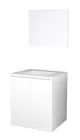Meuble à suspendre 2 portes 60cm blanc karina miroir suspendu
