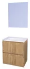 Meuble ODESSA à suspendre 2 tiroirs 60cm bois miroir suspendu