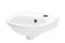 Lave-mains de face trou de robinetterie à droite