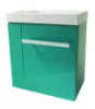 Meuble lave-mains SEYMOUR lagon avec vasque blanche
