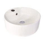 Vasque à poser ronde ø40x16 cm blanche