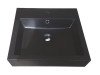 Vasque à poser carré 45cm en résine noire - BATHROOM THERAPY