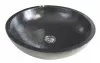 Vasque à poser ronde ø44cm en terrazo noire
