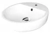 Vasque à poser semi encastree ronde ø44 cm blanche