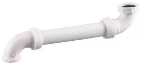 Tubulure déportée pour siphon de lavabo PMR blanc - VALENTIN