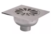 Siphon de sol inox carré 100mm ø40 - VALENTIN