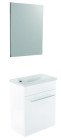 Meuble lave-mains de face blanc cuzco