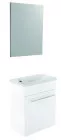 Meuble lave-mains de face blanc cuzco