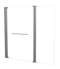 Pare-baignoire 2 volets 140x120cm verre trempe transparent