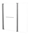 Pare-baignoire 2 volets 140x120cm verre trempe transparent