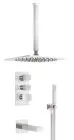 Pack thermostatique de bain/douche à encastrer Cuadr'O 