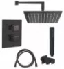 Pack thermostatique de douche à encastrer noir mat Fact'Ory 