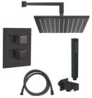 Pack thermostatique de douche à encastrer noir mat Fact'Ory 