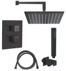 Pack thermostatique de douche à encastrer noir mat Fact'Ory 