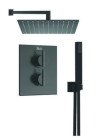 Pack thermostatique de douche à encastrer noir mat Factor'y  Inside