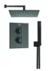 Pack thermostatique de douche à encastrer noir mat Factor'y  Inside