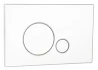 Plaque de commande 3/6 litres ronde blanche 