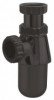 Siphon de lavabo ABS noir grand culot - valentin