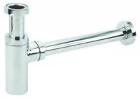 Siphon de lavabo design en laiton chromé ø32 