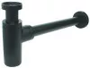 Siphon de lavabo design en laiton noir ø32 