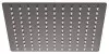 Pomme de tête carrée 250x250mm noir mat